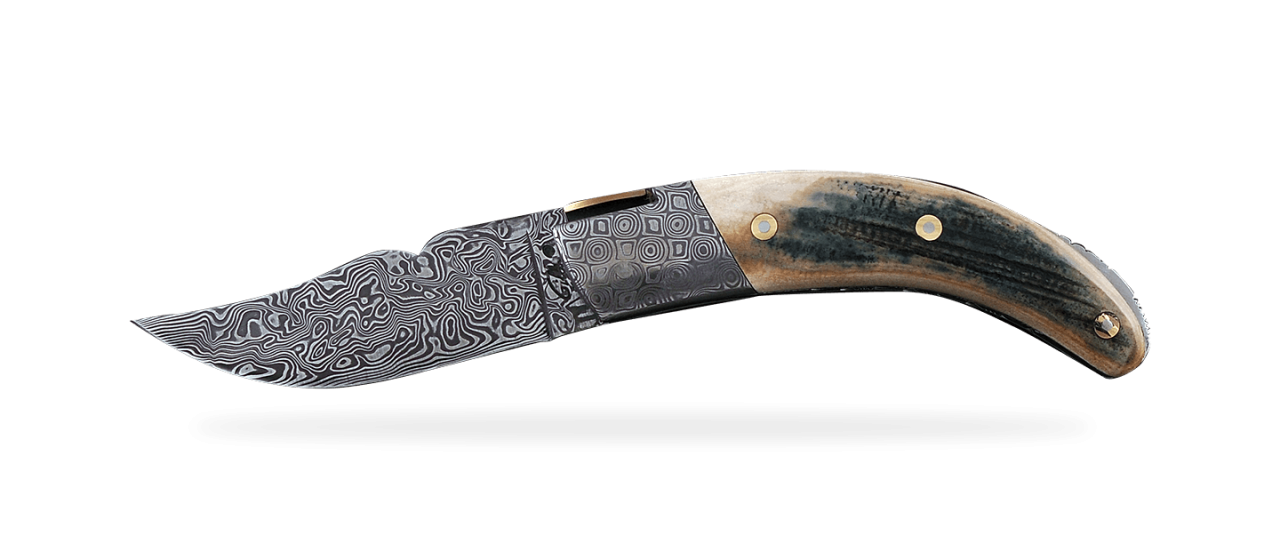 Corsican Rondinara Damascus Range Blue Mammoth, Delicate filework