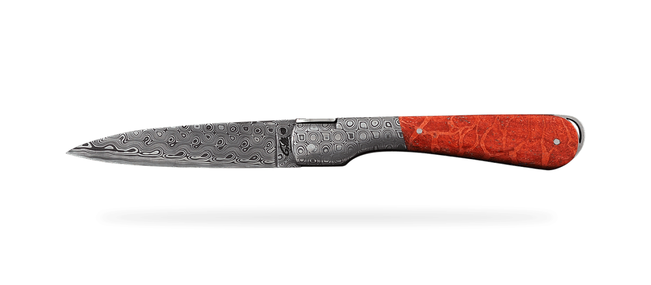 Corsican Sperone Damascus Range Red coral, Delicate file work