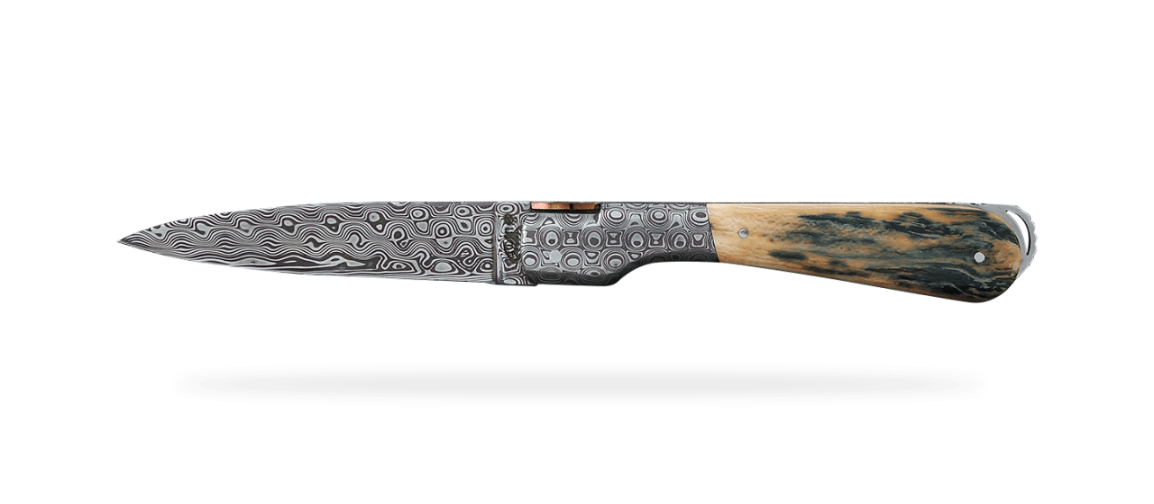 Corsican Sperone Damascus Range Blue Mammoth, Delicate file work