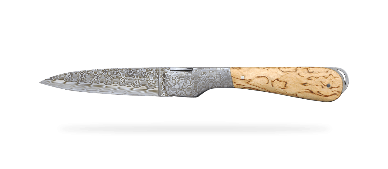 Corsican Sperone Guilloché Damascus Range Curly birch