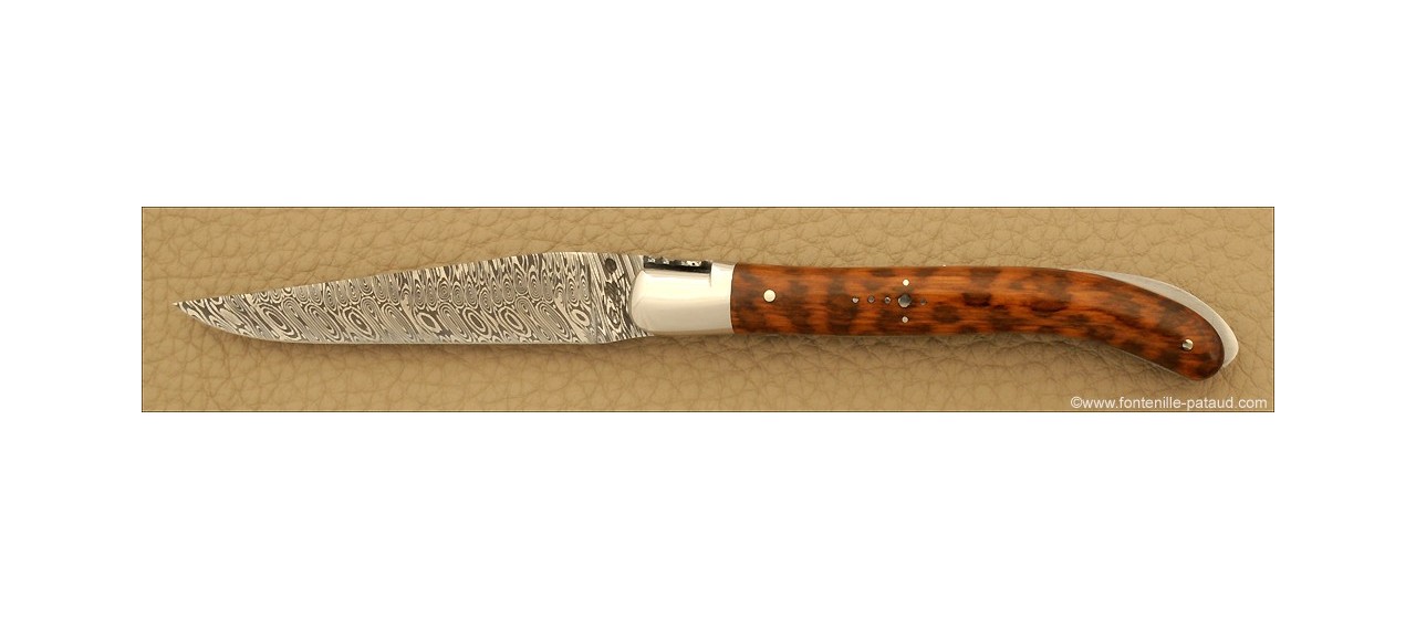 Laguiole Knife XS Damascus Range Amourette