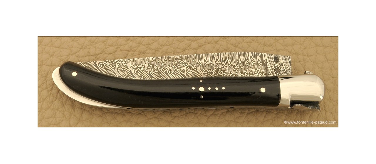 Laguiole Knife XS Damascus Range Buffalo horn