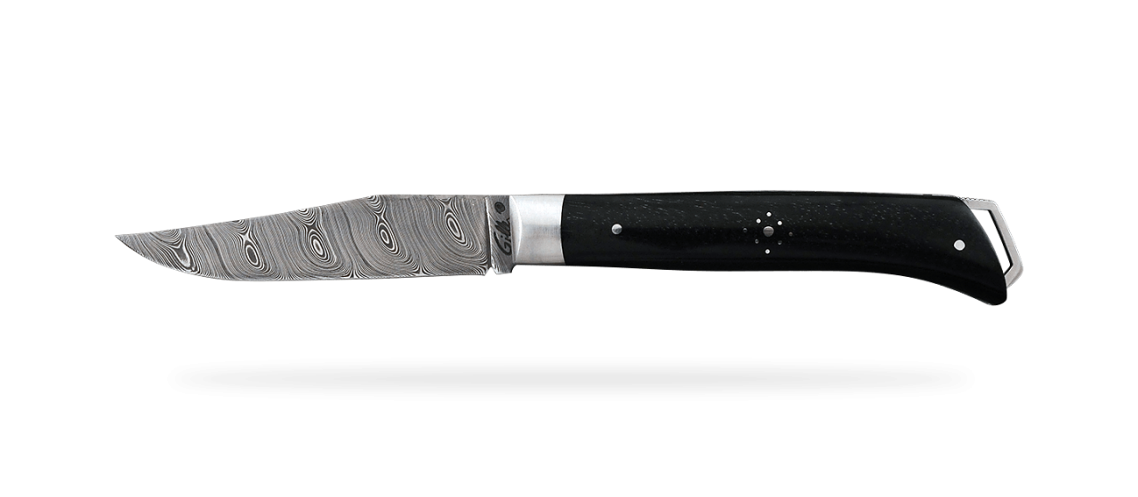 Le Saint-Bernard 11 cm Damascus Range Ebony