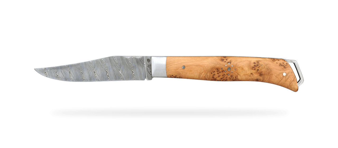 Le Saint-Bernard 11 cm Damascus Range Juniper Burl