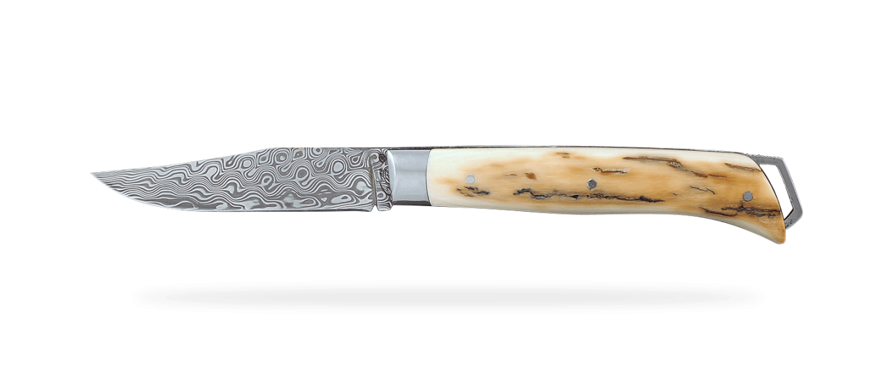 Le Saint-Bernard 11 cm Damascus Range Fossilized Mammoth Ivory, Delicate file work