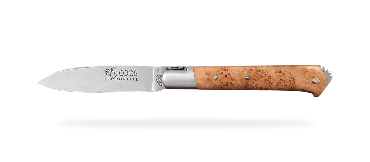 5 Coqs knife Classic Range Juniper burl