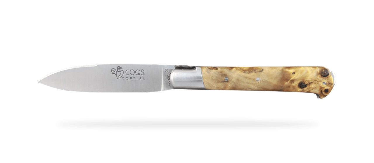 5 Coqs knife Classic Range Stabilized poplar burl