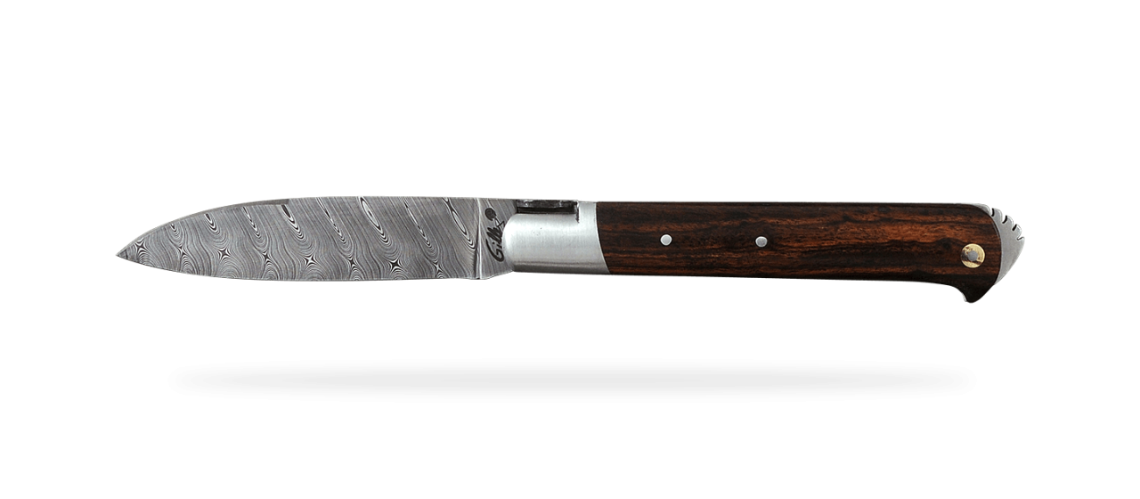 5 Coqs knife Damascus Range Ironwood