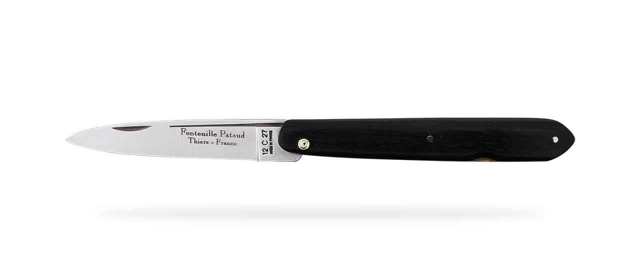 Rouen city old "cow's tail" knife Ebony