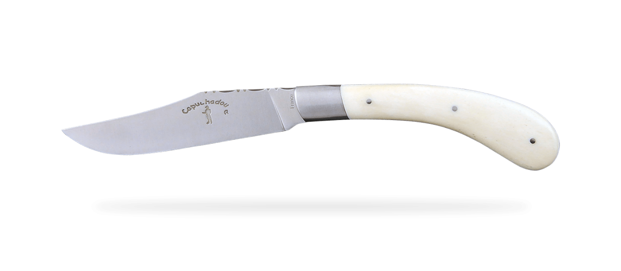Set of 2 Le Capuchadou ® knives guilloché real bone