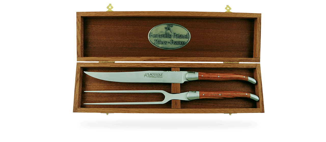 Laguiole Knife Carving Set Rosewood