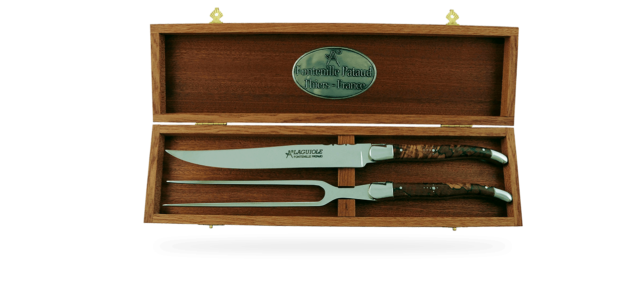 Laguiole Carving Set Stabilized beech