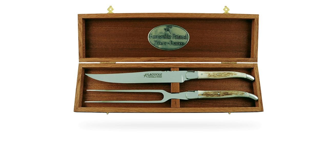 Laguiole Carving Set Stag