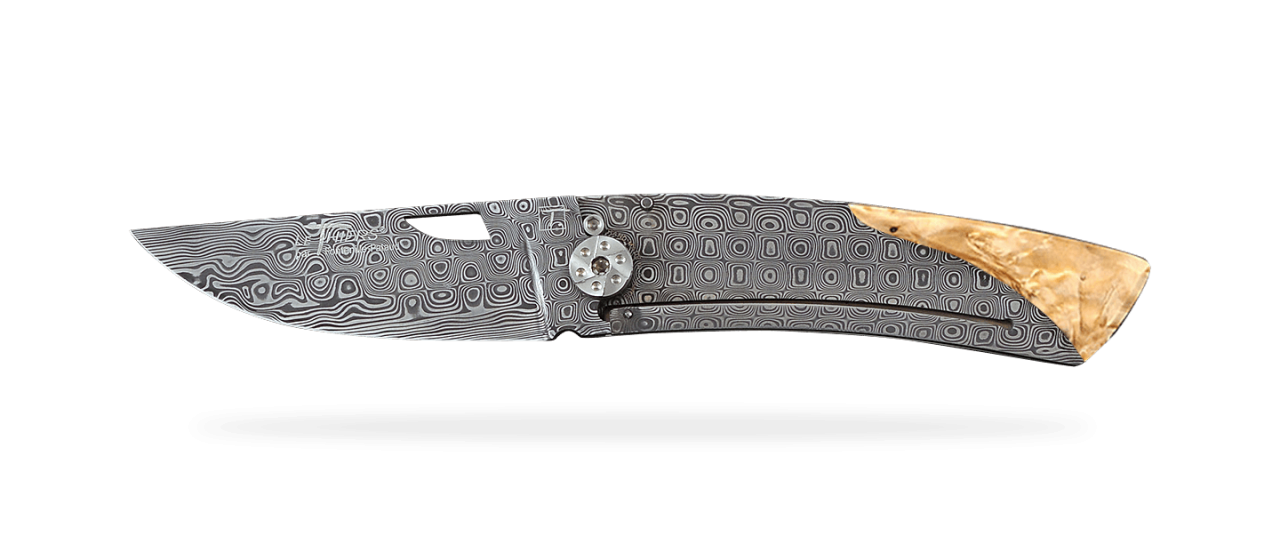 Le Thiers® Bamboo Damascus Range Stabilized poplar burl