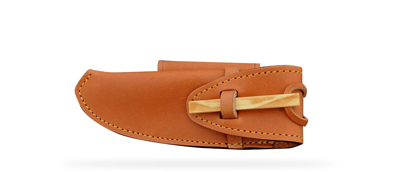 Etui de ceinture en cuir doublé pour couteaux Laguiole 12 cm et Nature, Le Thiers Nature et Gentleman