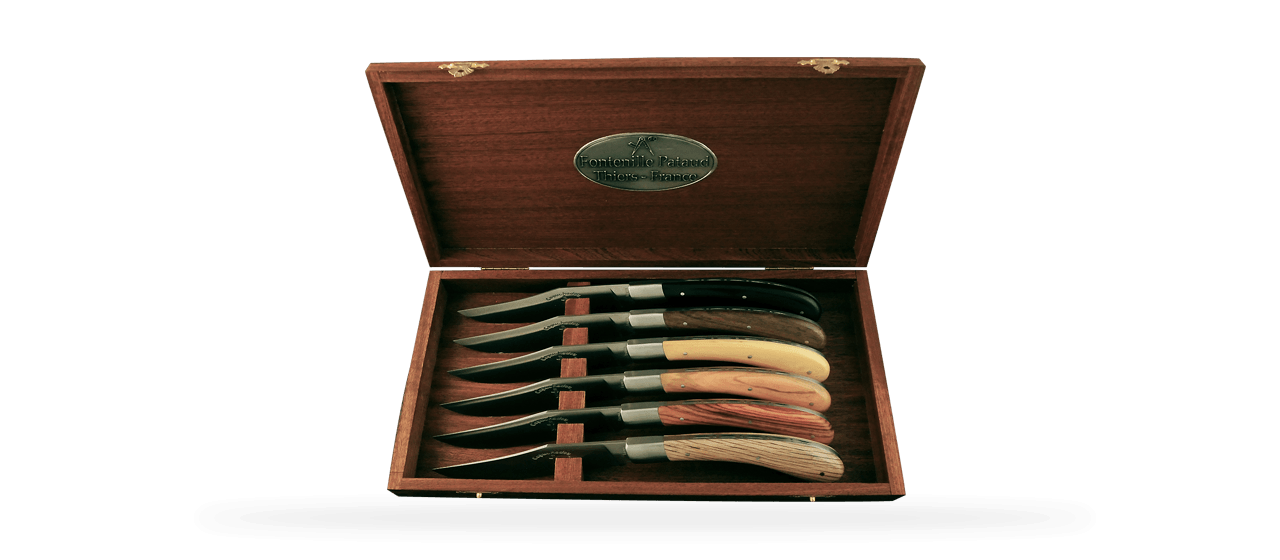 Set of 6 Le Capuchadou ® knives Mixed wood