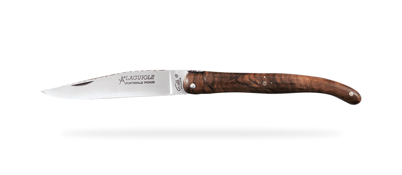 Laguiole Traditional 11 cm Guilloché Range Full handle Walnut