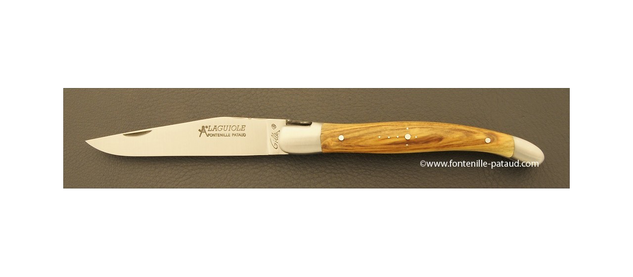 Laguiole knife, pistaccio wood handle from south of France