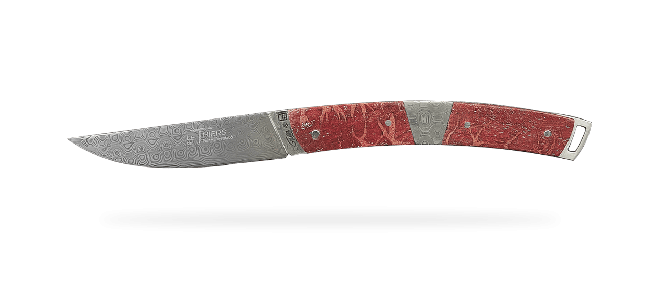 Le Thiers® Nature Damascus Central bolster Red coral, delicate filework