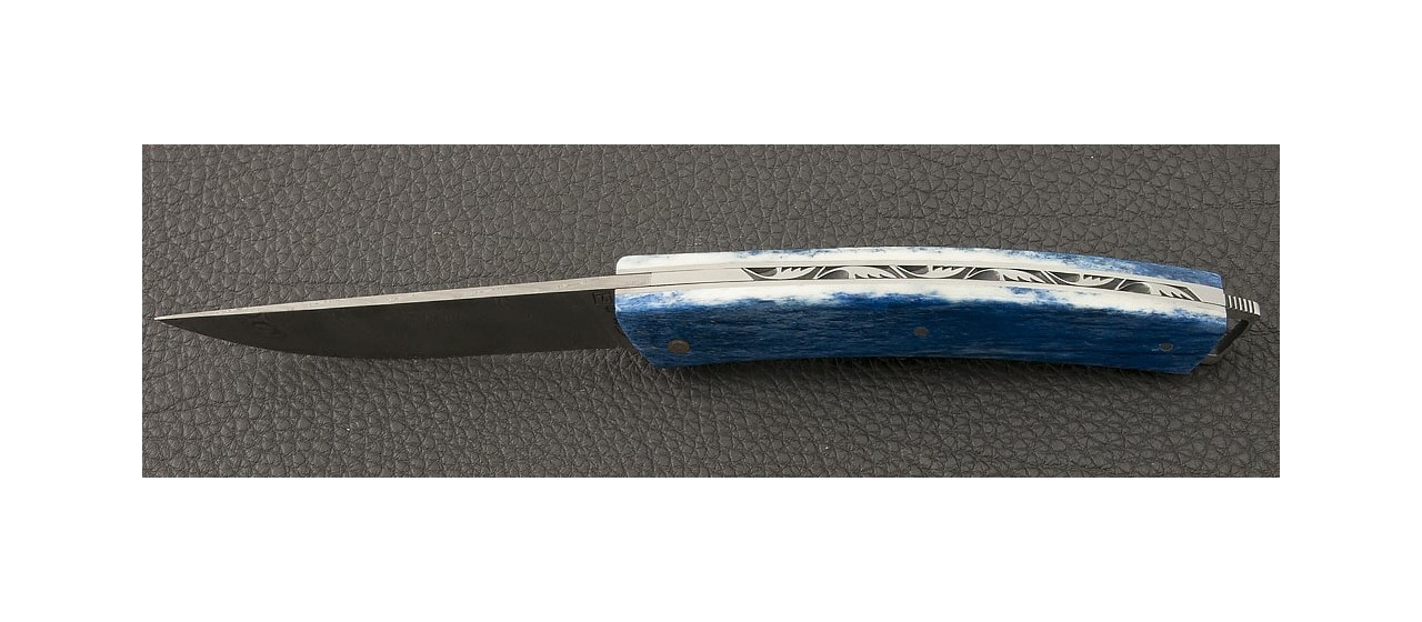 Le Thiers® Nature Damascus Full handle Real Giraffe Bone knife