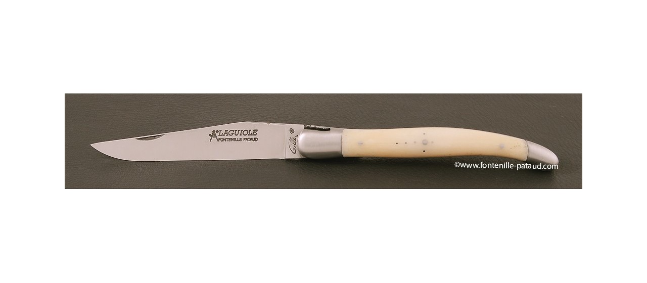 Laguiole knife bone handle and traditional bee