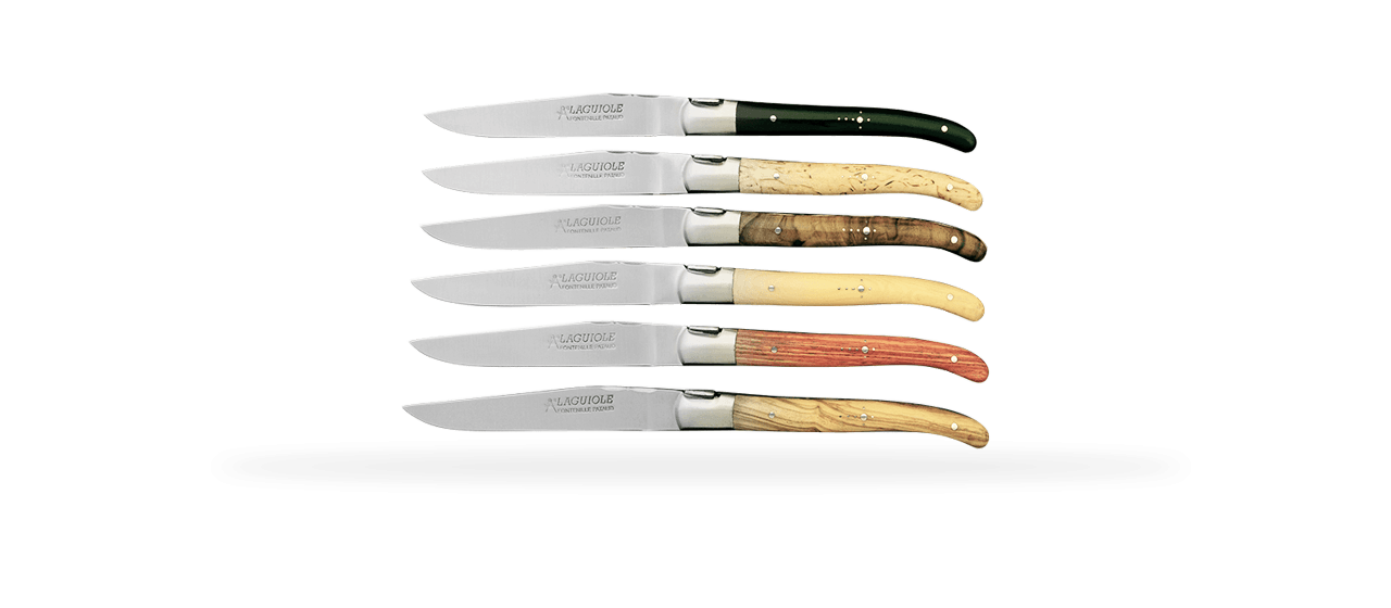 Laguiole 6 pcs assorted steak knives