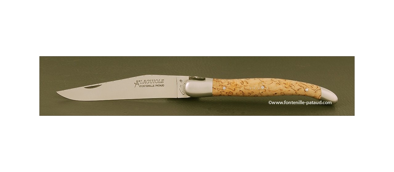 Laguiole knife curly birch handle