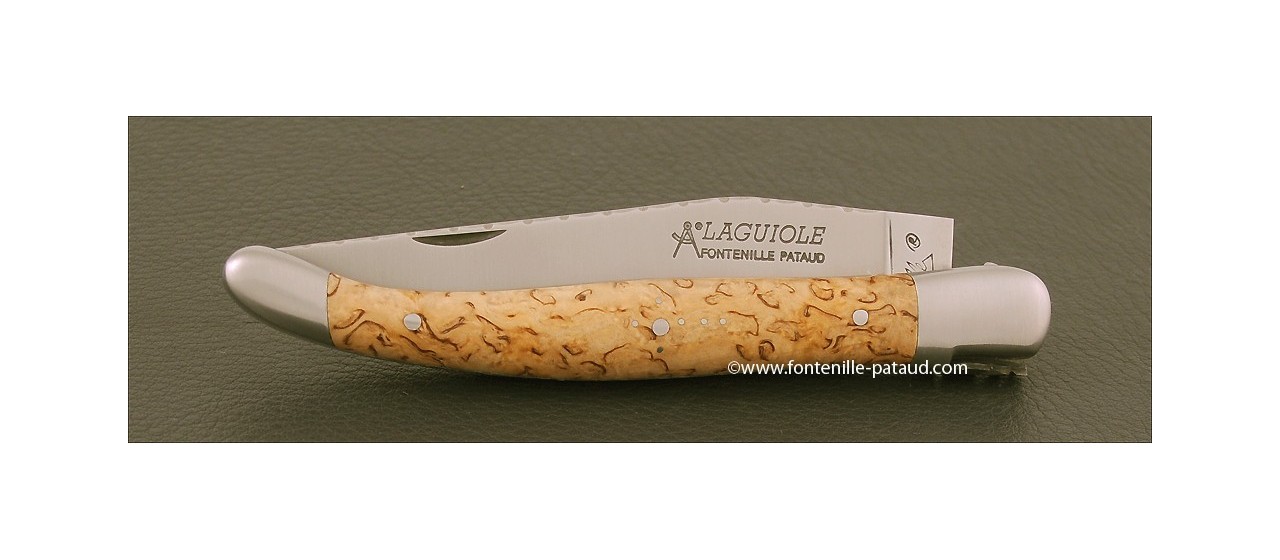 Laguiole knife curly birch handle