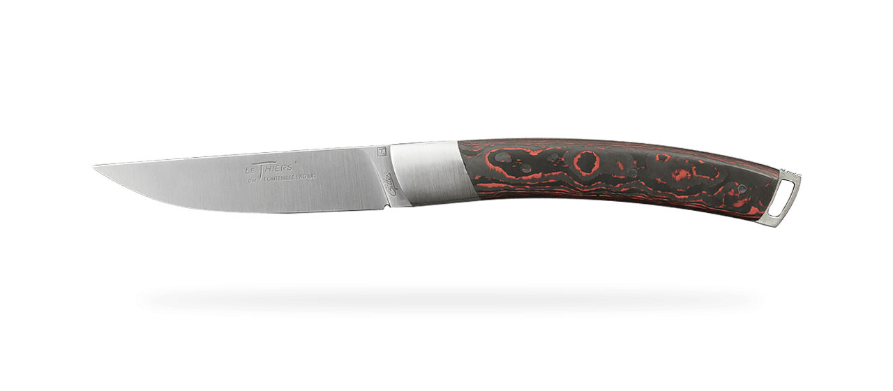 Le Thiers® Nature Fat Carbon Lava knife handmade in France