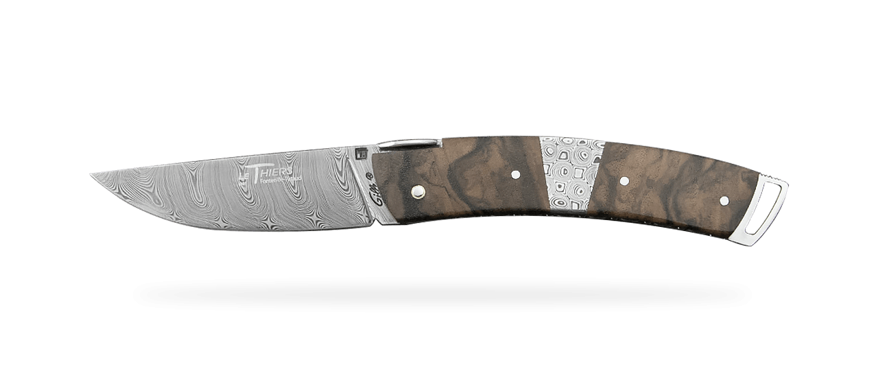 Le Thiers® Gentleman Damascus Central bolster Walnut