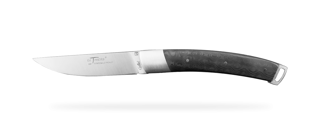 Le Thiers® Nature Fat Carbon Black Drop knife made in France