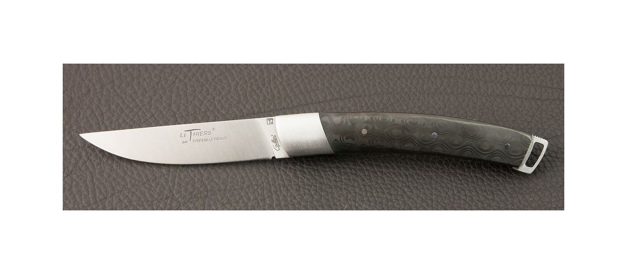 Le Thiers® Nature Fat Carbon Black Drop knife made in France