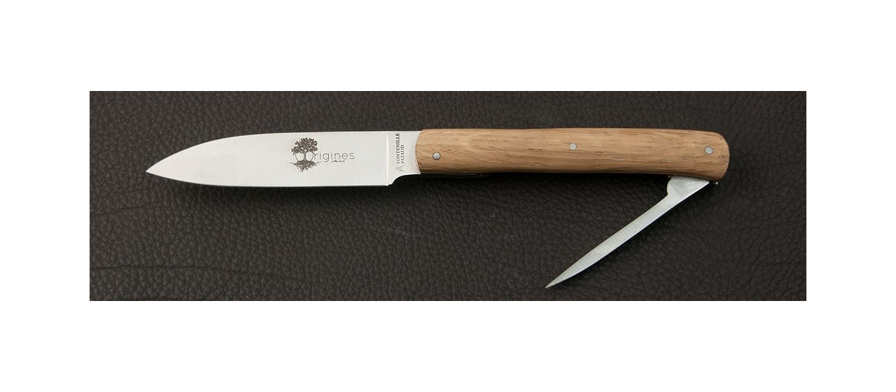 Set of 2 L'Issoire knives Oak handmade in France
