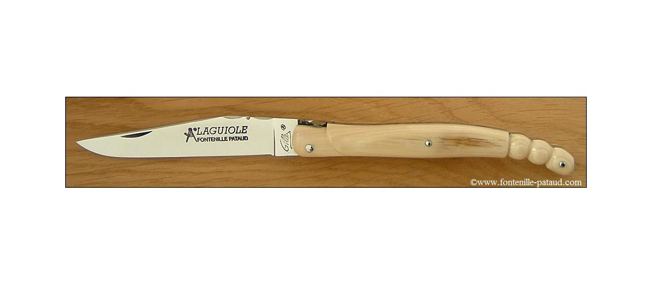 Laguiole knife carved handle