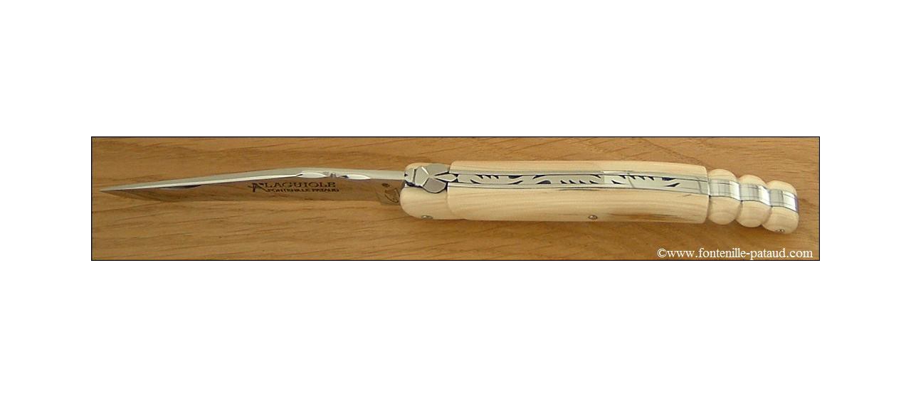 Laguiole knife carved handle