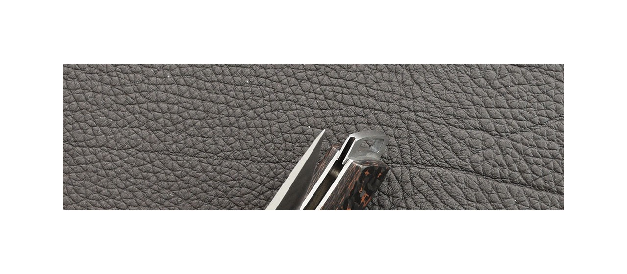 Couteau Le Thiers® Nature fibre de carbone cuivre