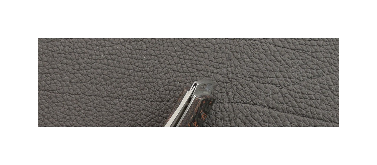 Couteau Le Thiers® Nature fibre de carbone cuivre