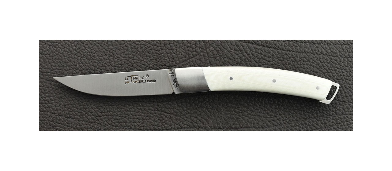 Couteau Le Thiers® Nature micarta blanc