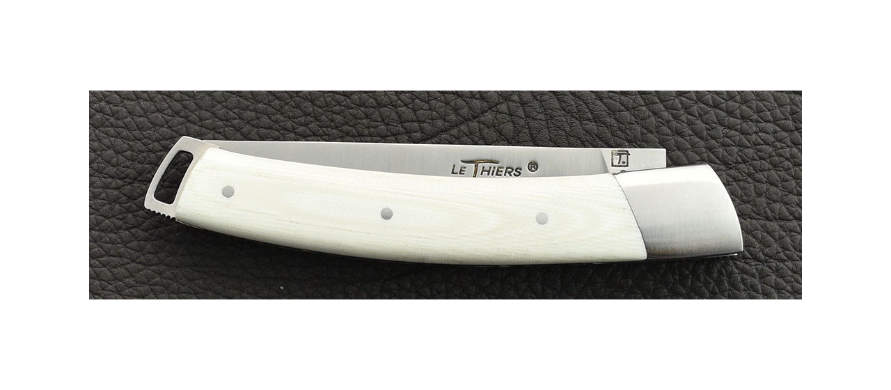 Couteau Le Thiers® Nature micarta blanc