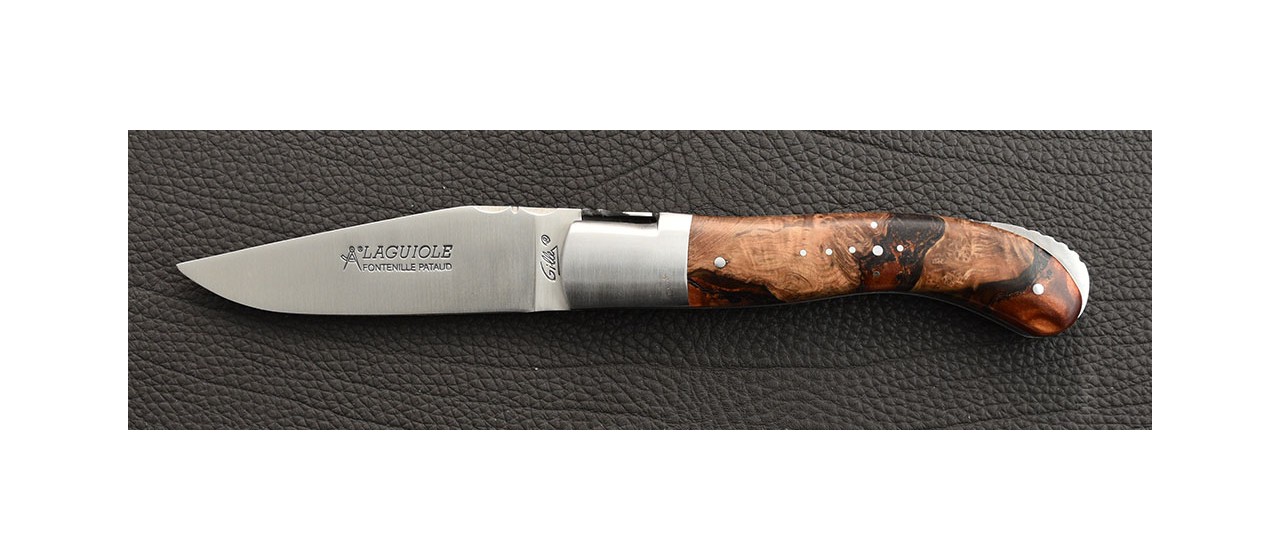 Laguiole Sport knife hybrid Juniper burl