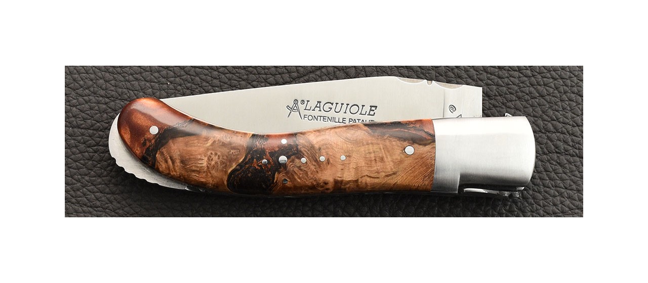 Laguiole Sport knife hybrid Juniper burl