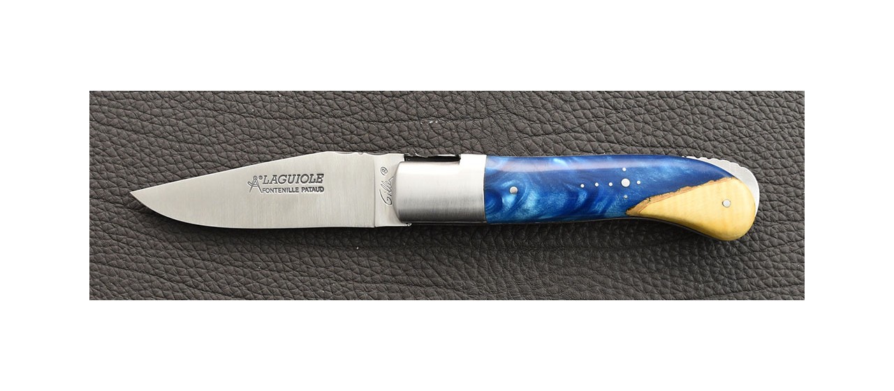 Couteau Laguiole Gentleman Classique Buis et résine epoxy