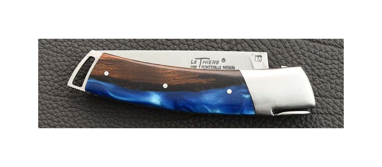 Le Thiers® Gentleman Hybrid Ironwood and epoxy resin knife handmade in France