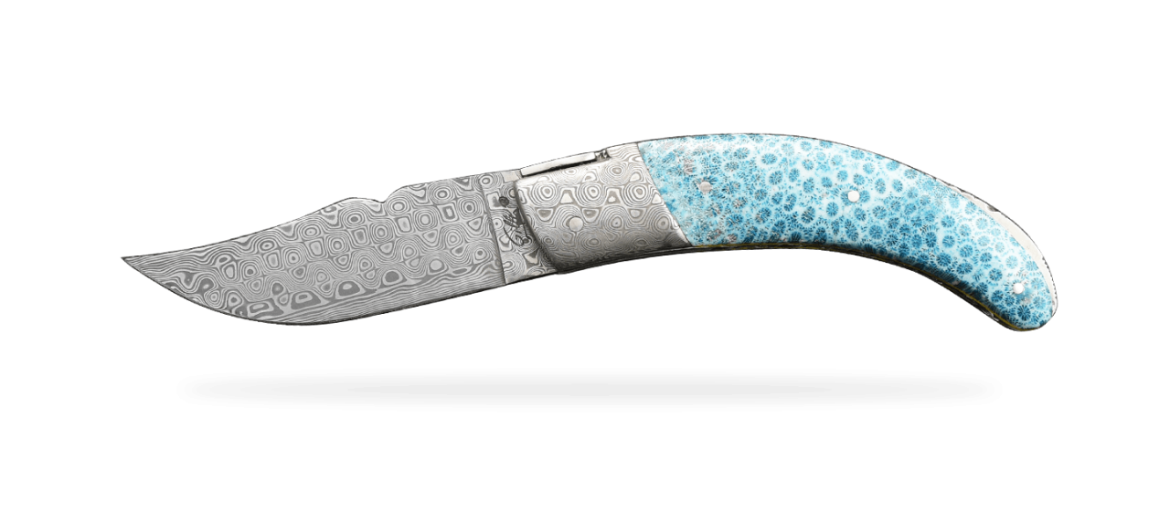 Corsican Rondinara Damascus Range Blue coral, Delicate filework