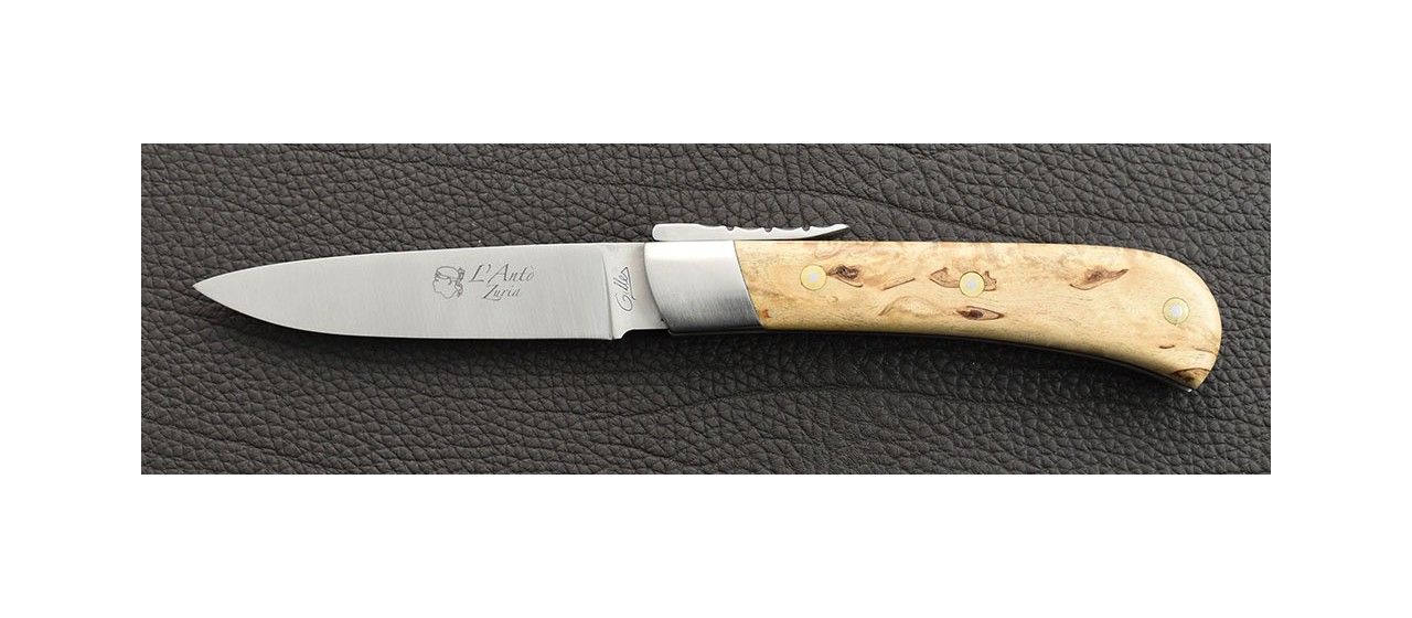 Corsican knife curly birch hanmade in France