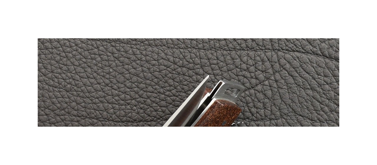 Couteau Le Thiers® Pocket cuir stabilisé