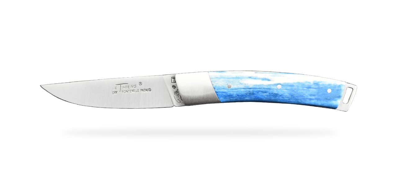 Le Thiers® Nature knife blue Real Bone