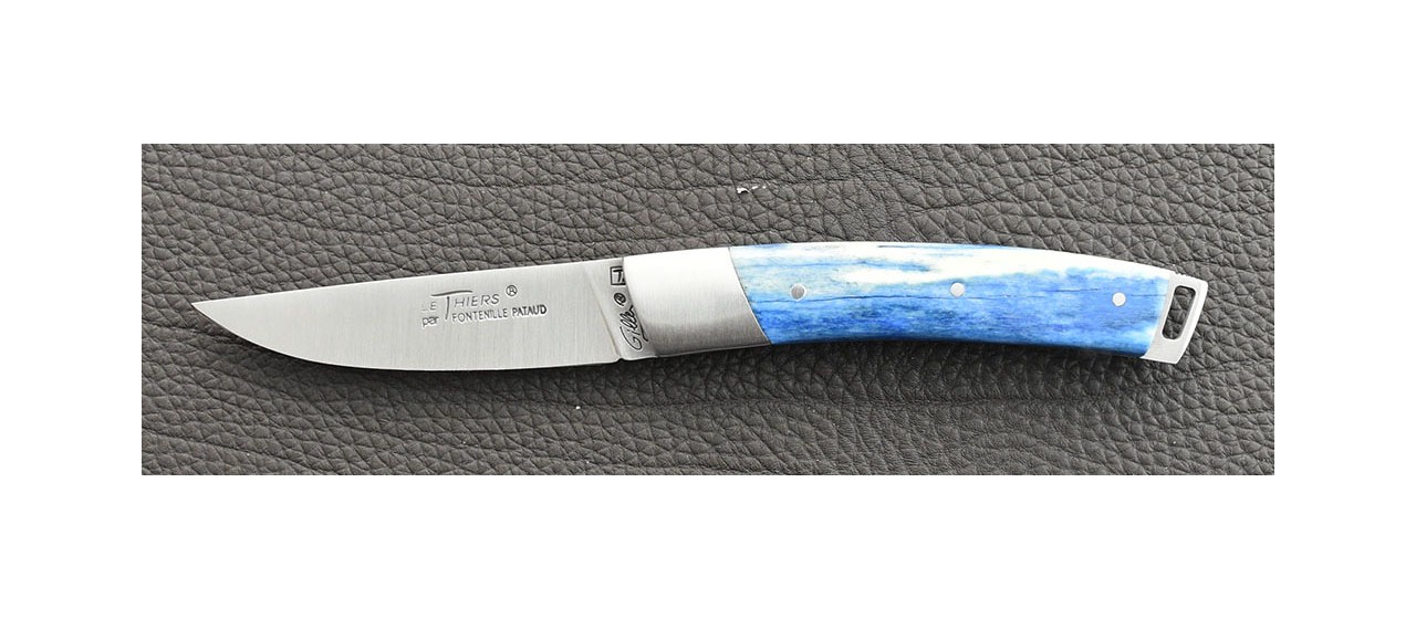 Le Thiers® Nature knife blue Real Bone