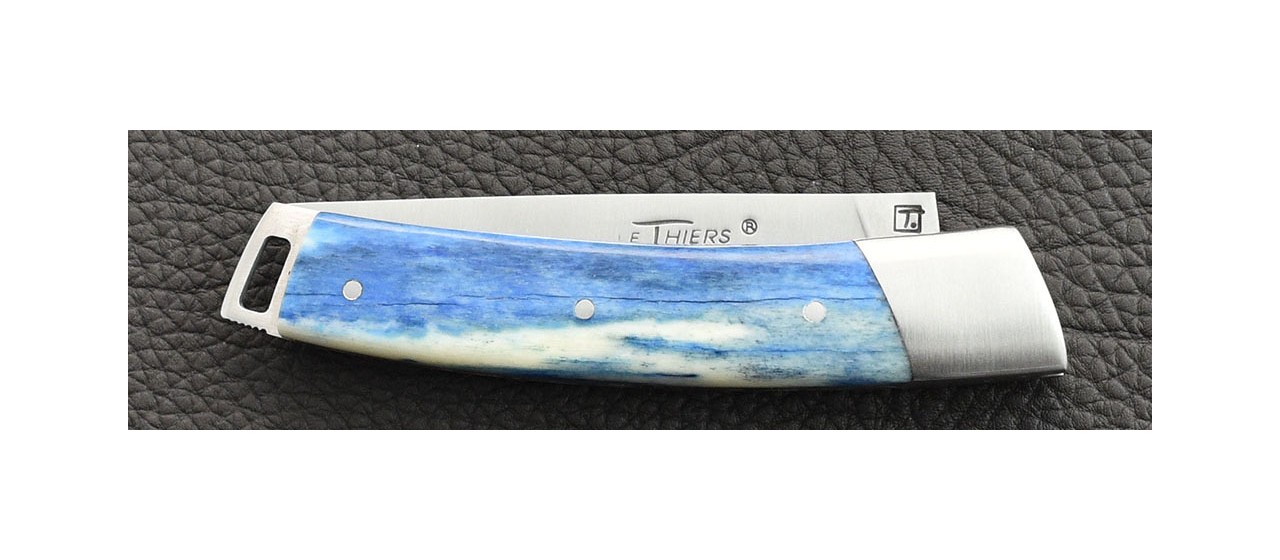 Le Thiers® Nature knife blue Real Bone