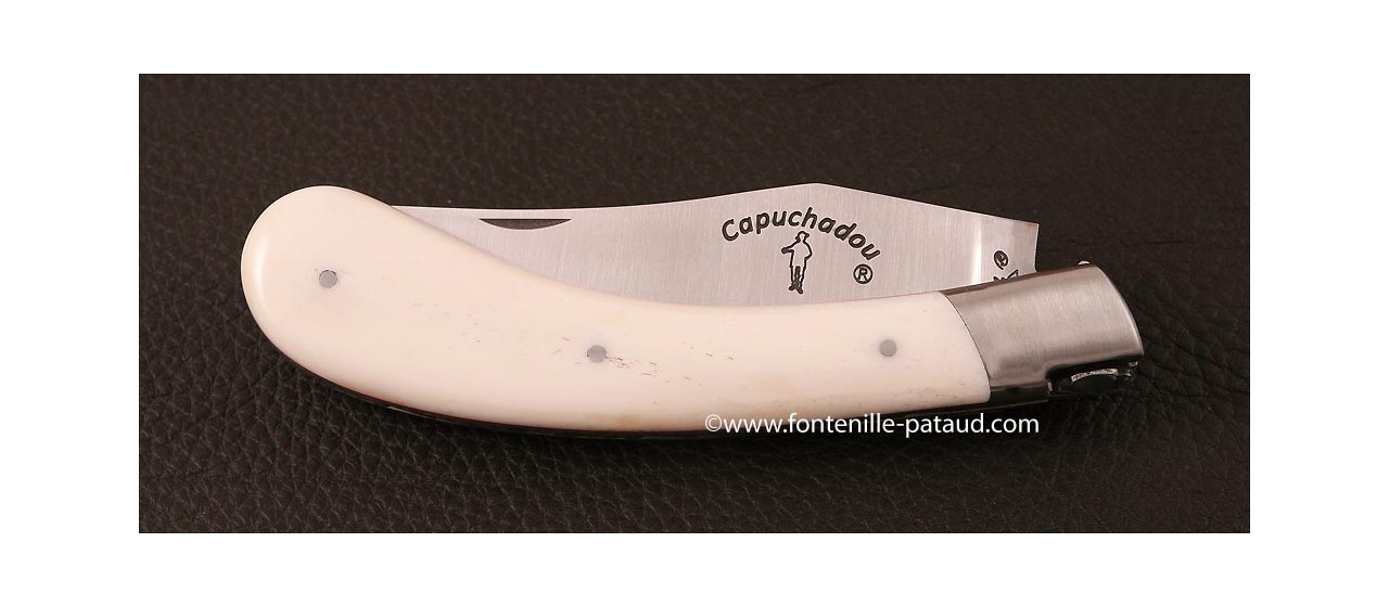 "Le Capuchadou" 12 cm hand made knife, real bone